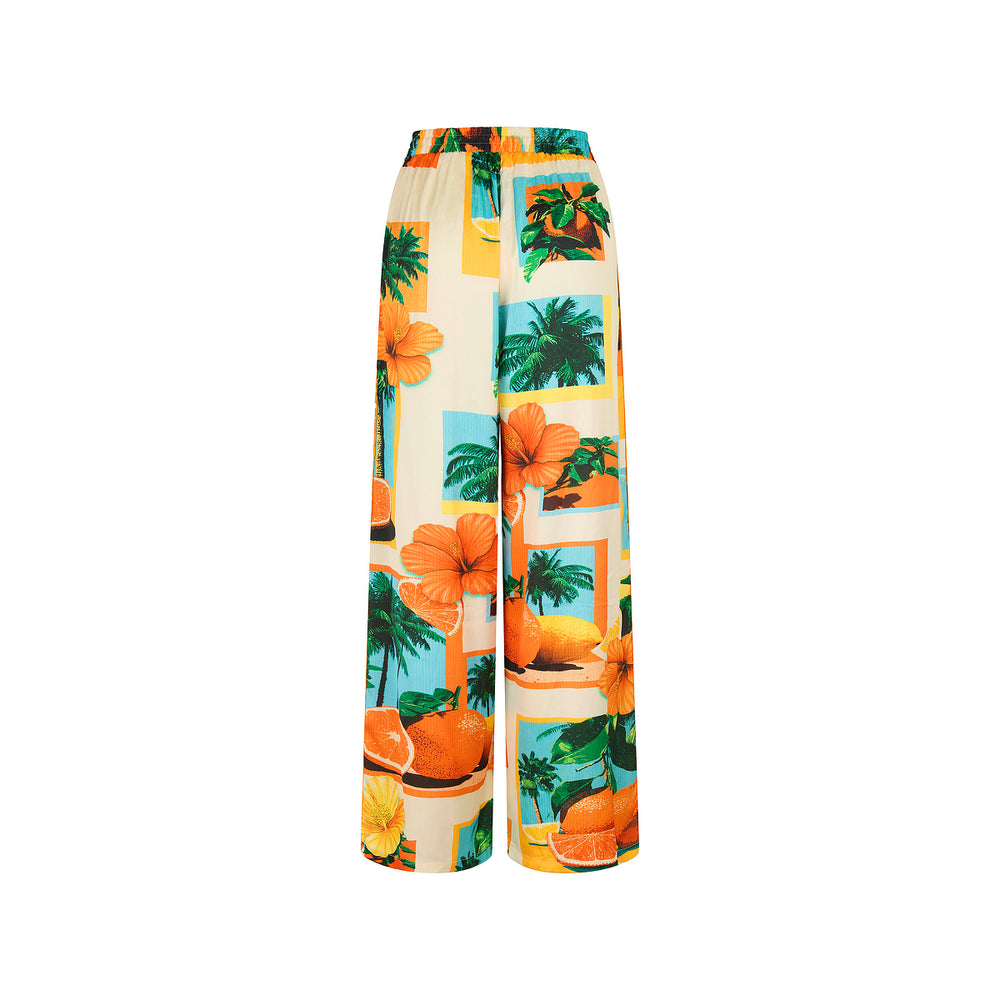 Drawstring Resort Pants - Citrus Sea