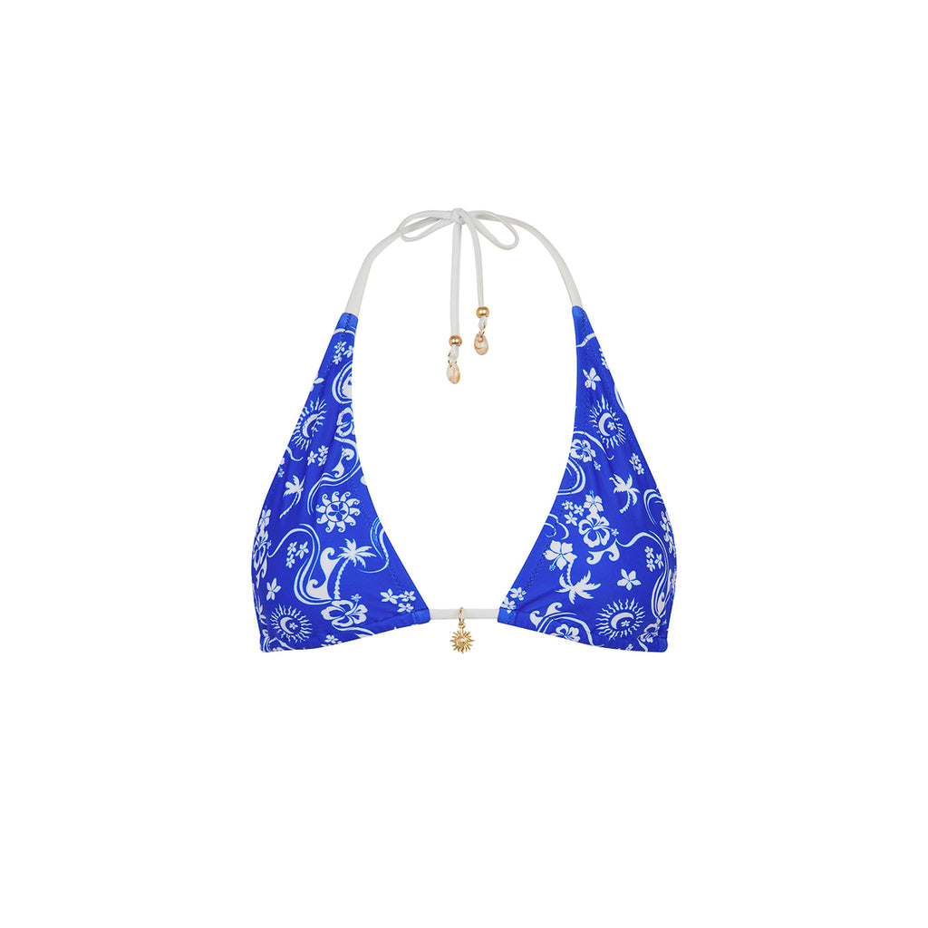 Classic Tie Halter Bikini Top - Surfside