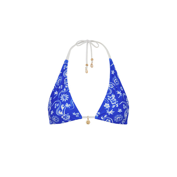 Classic Tie Halter Bikini Top - Surfside
