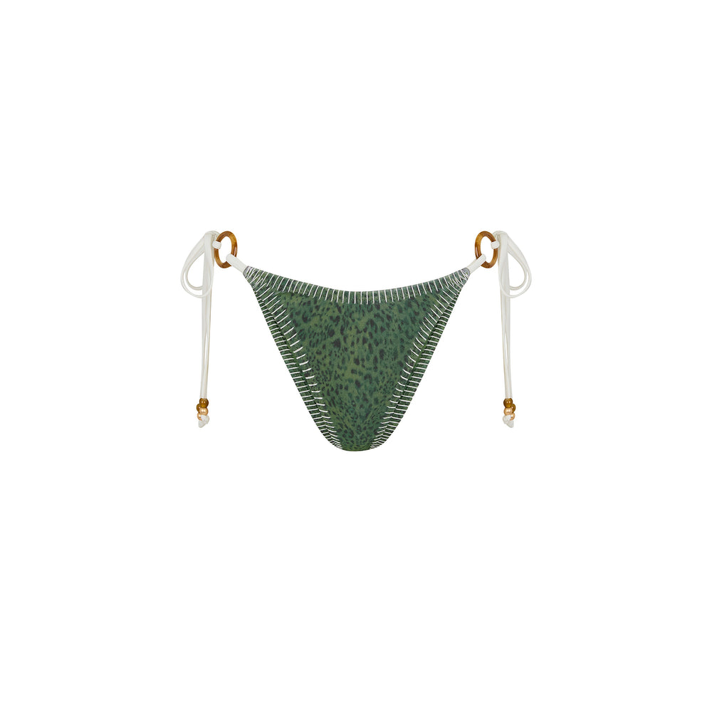 Lace Stitch Ring Tie Bikini Bottom - Wild Wonder
