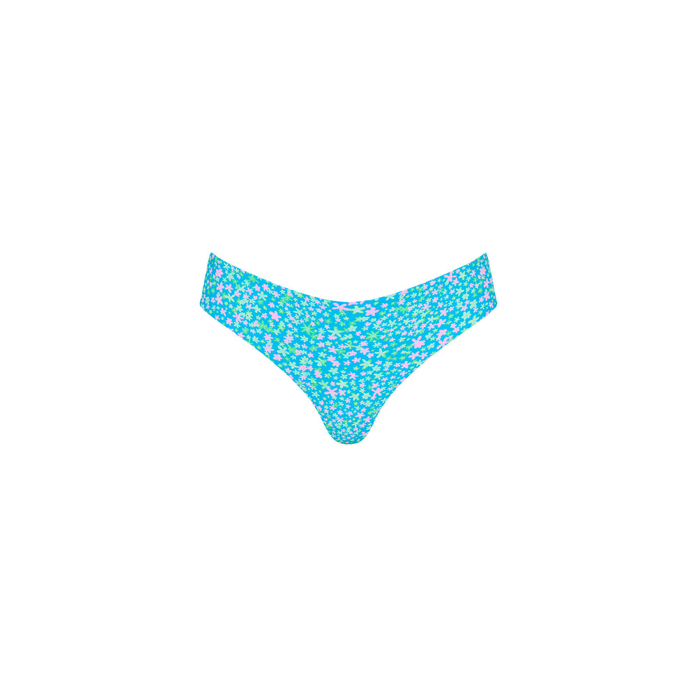 Lettuce Frill Thong Bikini Bottom - Ocean Kisses