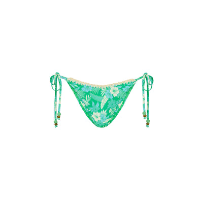 Crochet Dipped Cheeky Tie Bikini Bottom - Barefoot Breeze