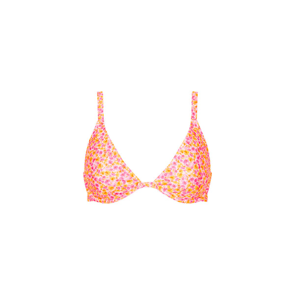Underwire Triangle D+ Cup Bikini Top - Sherbet Shimmer