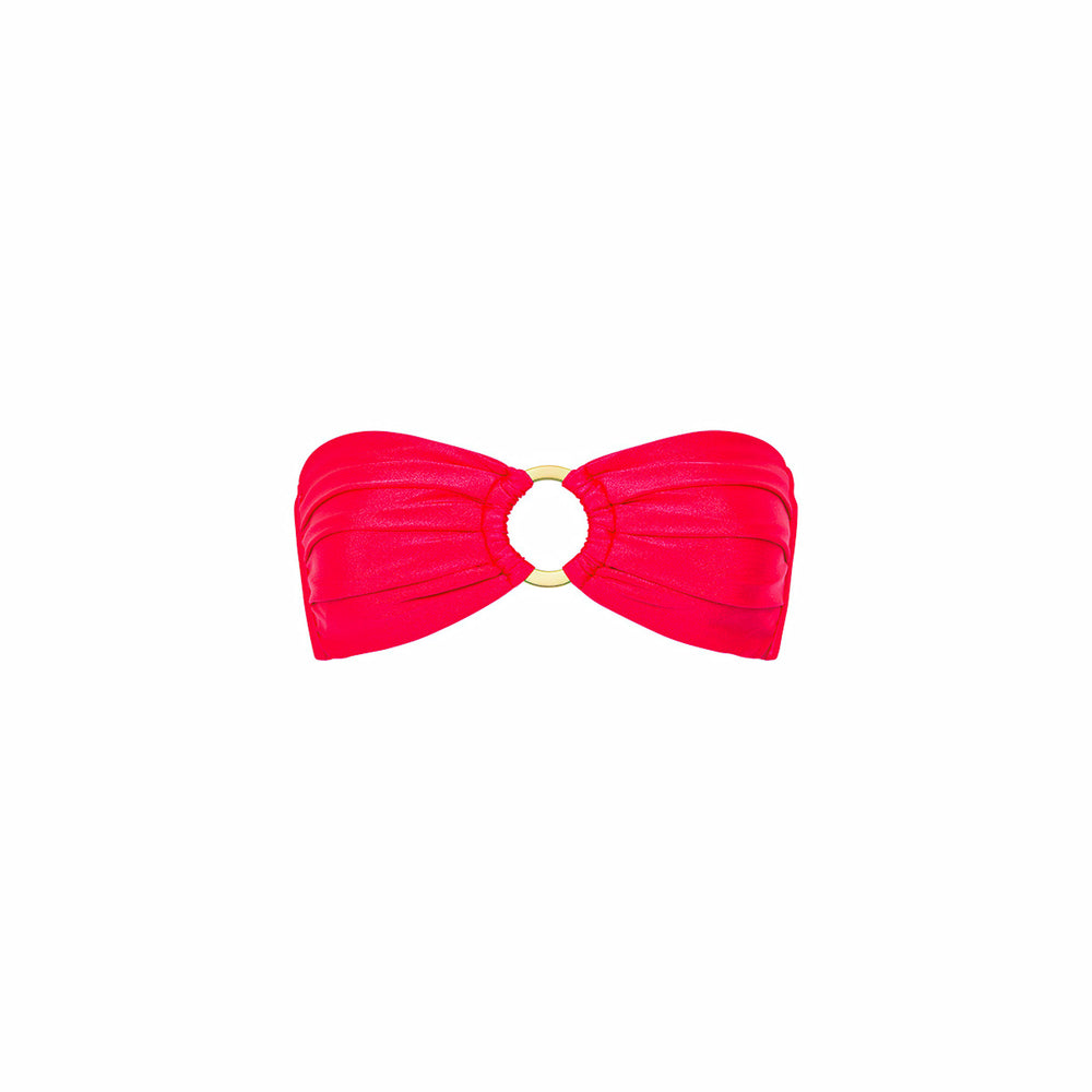Strapless Bandeau Bikini Top - Cherry Crush