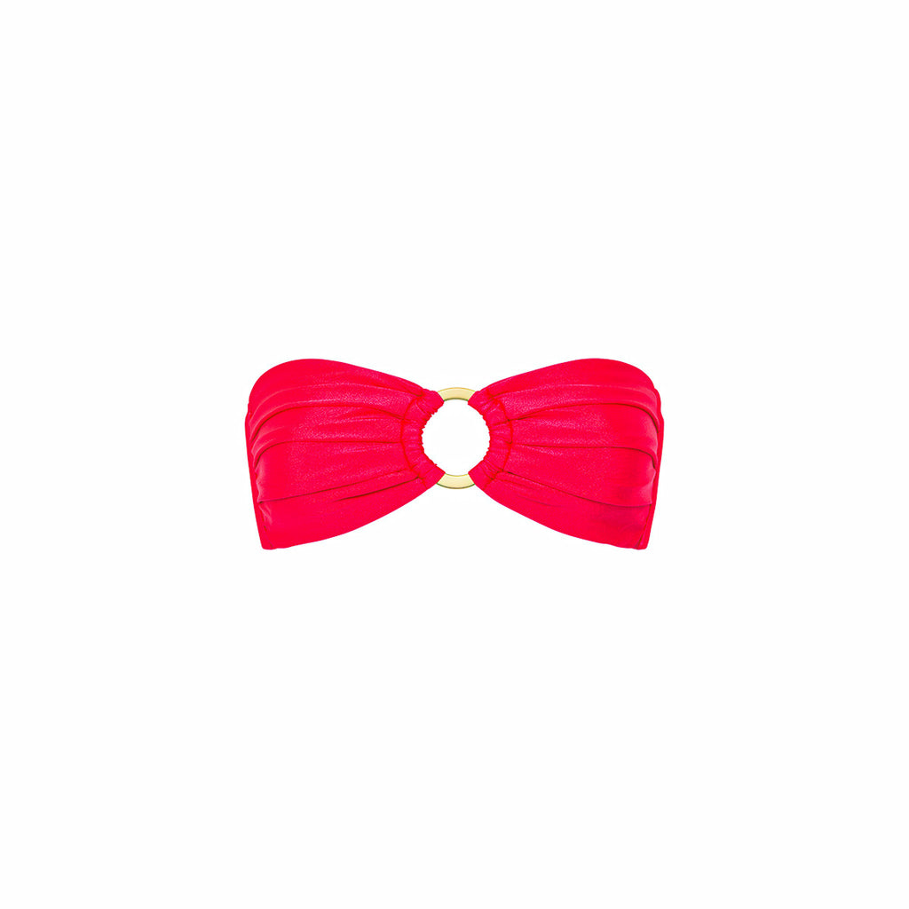 Strapless Bandeau Bikini Top - Cherry Crush