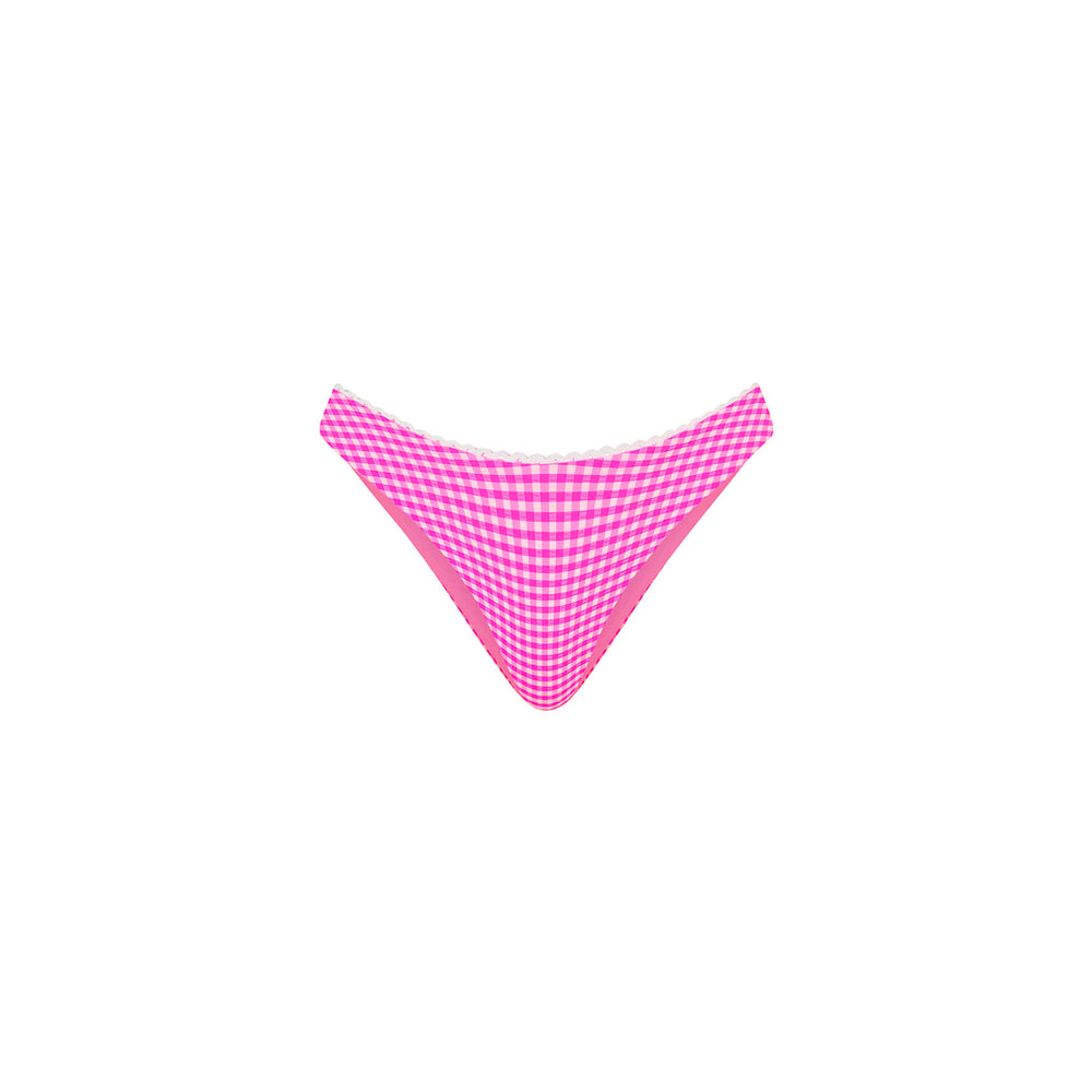 Decorative Full Coverage Bikini Bottom - Pink Diva