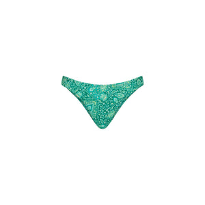 Minimal Full Coverage Bikini Bottom - Emerald Aura