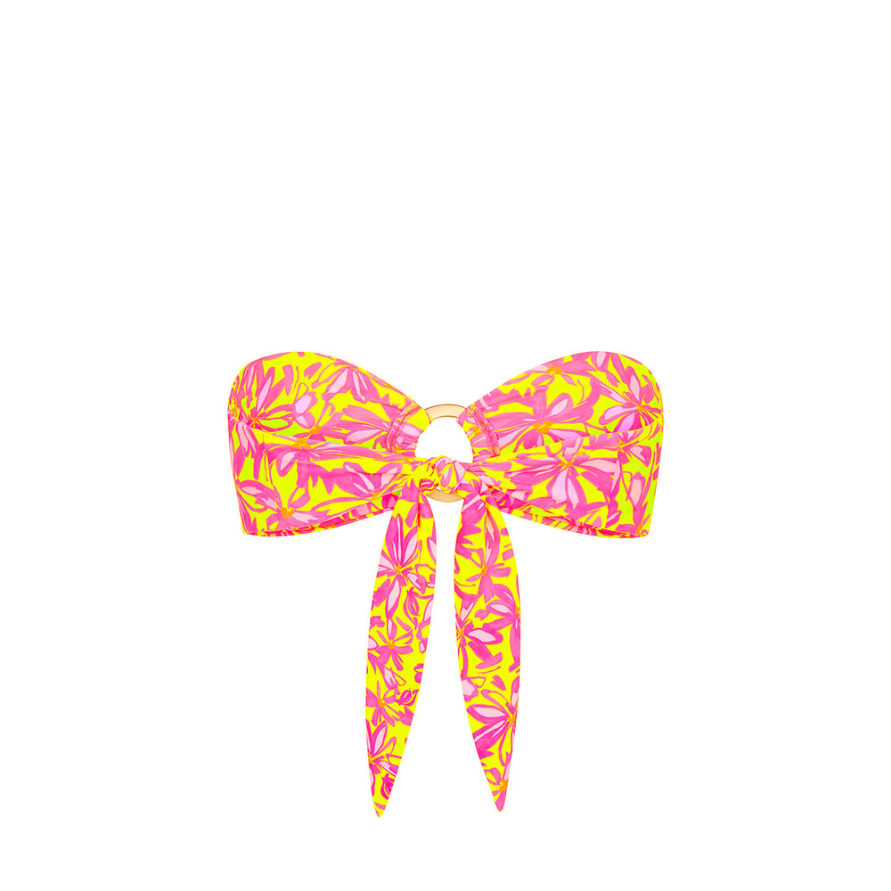 Strapless Bandeau Bikini Top - Sherbet Skies