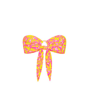 Strapless Bandeau Bikini Top - Sherbet Skies