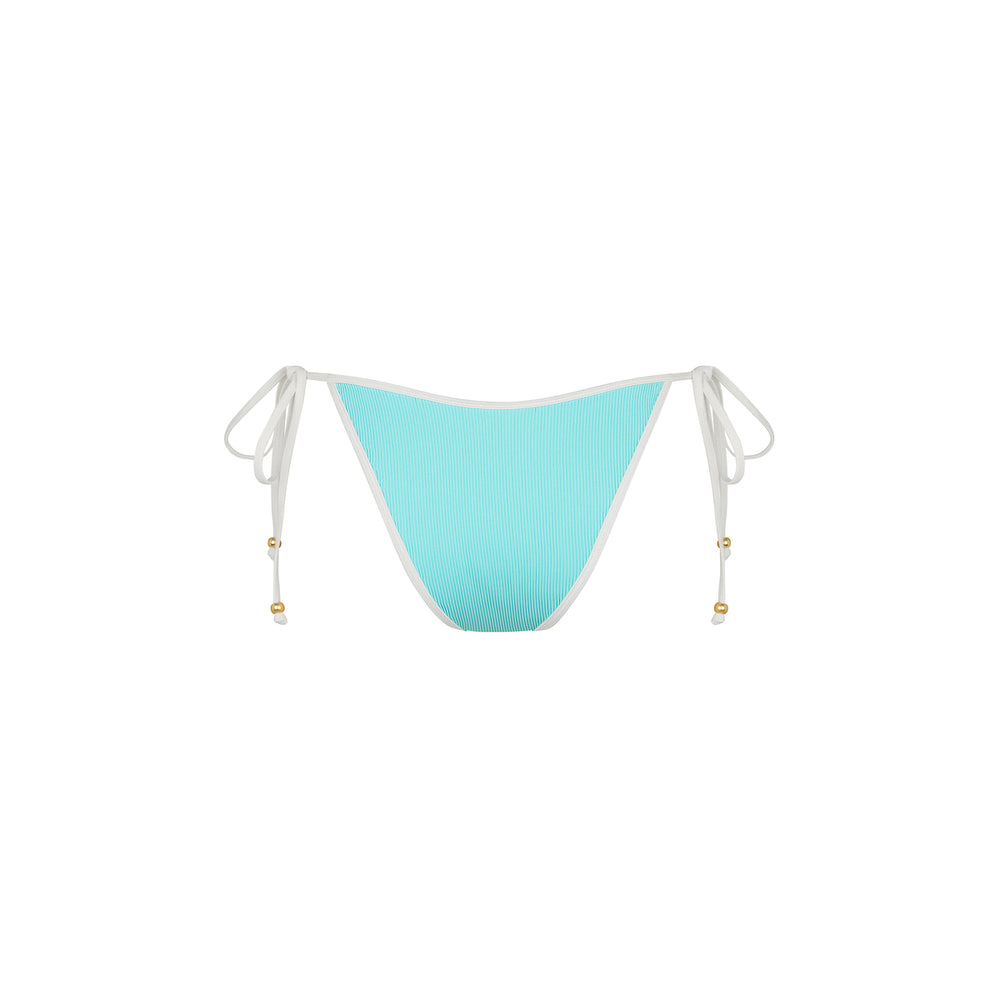 Bind Dipped Cheeky Tie Bikini Bottom - Calypso Blue
