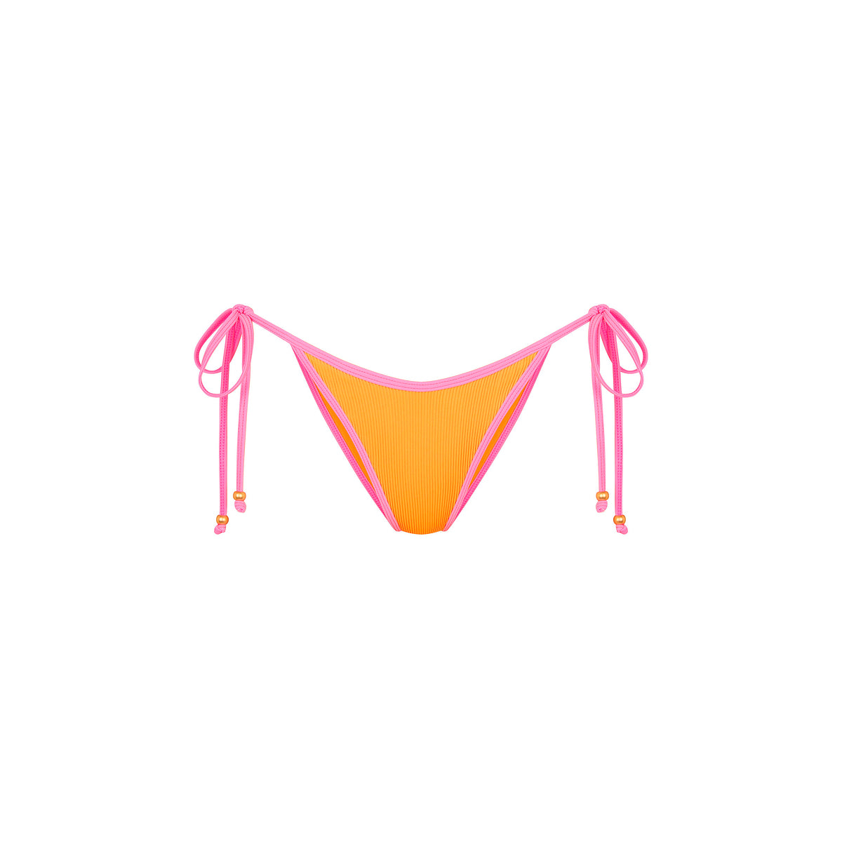Bind Dipped Cheeky Tie Bikini Bottom - Peach Pop –Kulani Kinis