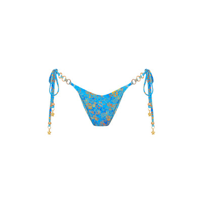 Trio Ring Cheeky Tie Bikini Bottom - Cream Soda