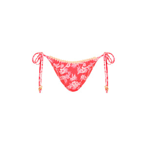 Crochet Dipped Cheeky Tie Bikini Bottom - Island Punch
