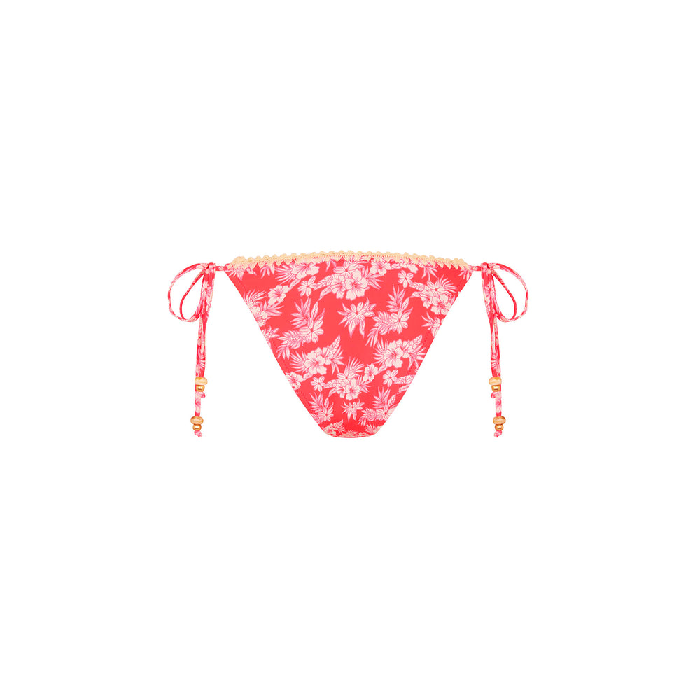 Crochet Dipped Cheeky Tie Bikini Bottom - Island Punch