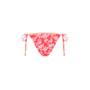 Crochet Dipped Cheeky Tie Bikini Bottom - Island Punch