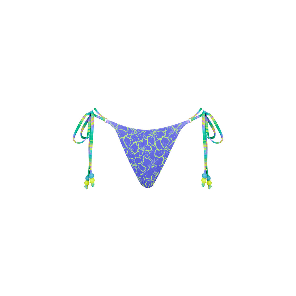 Thong Tie Side Bikini Bottom - Sugar Wave
