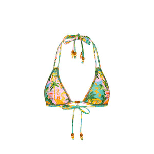 Halter Bralette Bikini Top - Sunlit Spritz