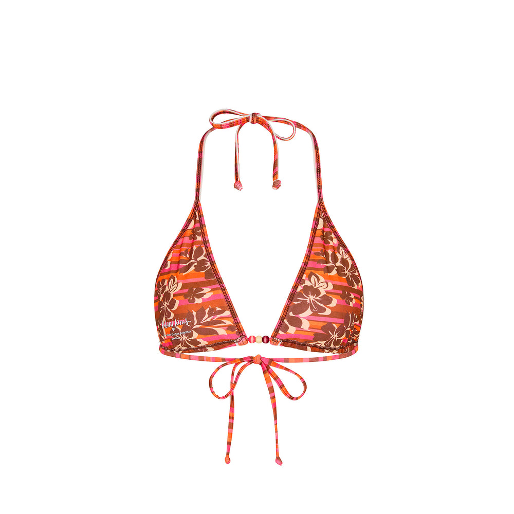 Double Bind Triangle Bikini Top - Sunkissed Stripe