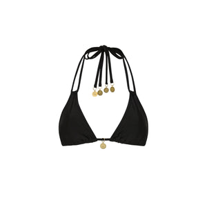 Halter Bralette Bikini Top - Twilight Black