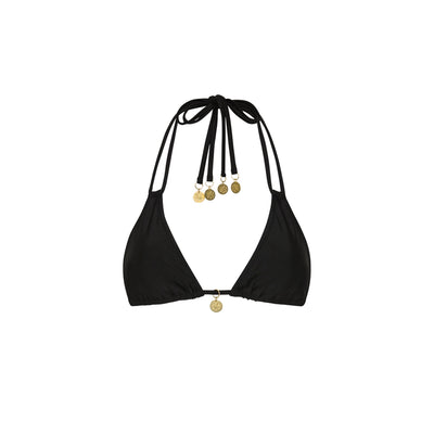 Halter Bralette Bikini Top - Twilight Black