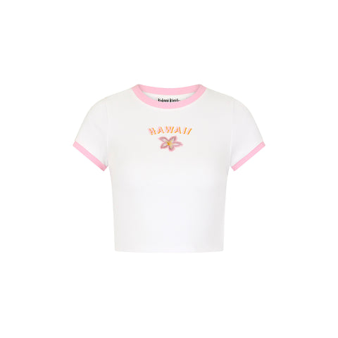 Embroidered Cropped Baby Tee - Syrupy Signs –Kulani Kinis
