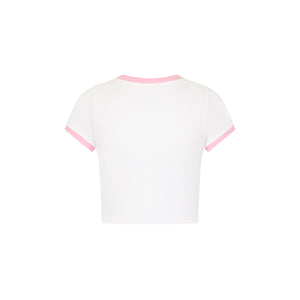 Embroidered Cropped Baby Tee - Syrupy Signs