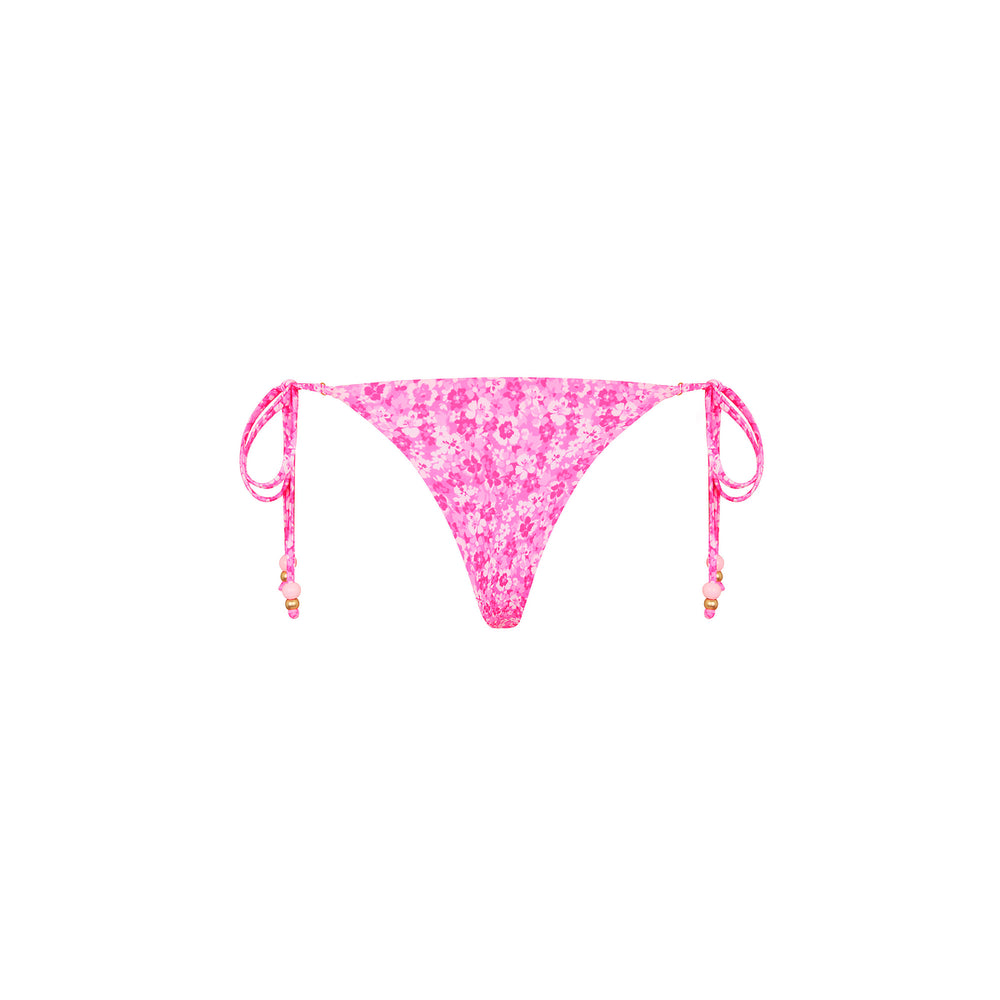 Thong Tie Side Bikini Bottom - Berry Burst