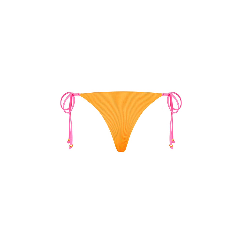 Thong Tie Side Bikini Bottom - Peach Pop