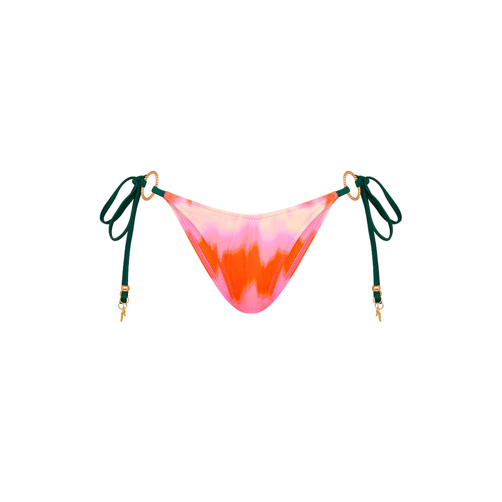 Ring Cheeky Tie Bikini Bottom - Strawberry Vanilla