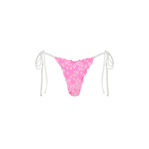 Lettuce Edge Thong Tie Bikini Bottom - Sugar Sprinkle