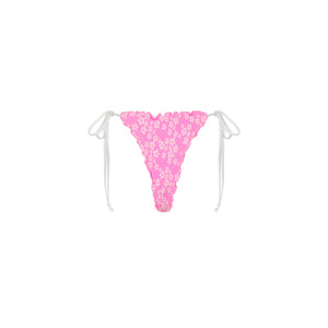 Lettuce Edge Thong Tie Bikini Bottom - Sugar Sprinkle