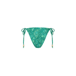Ring Cheeky Tie Bikini Bottom - Emerald Aura