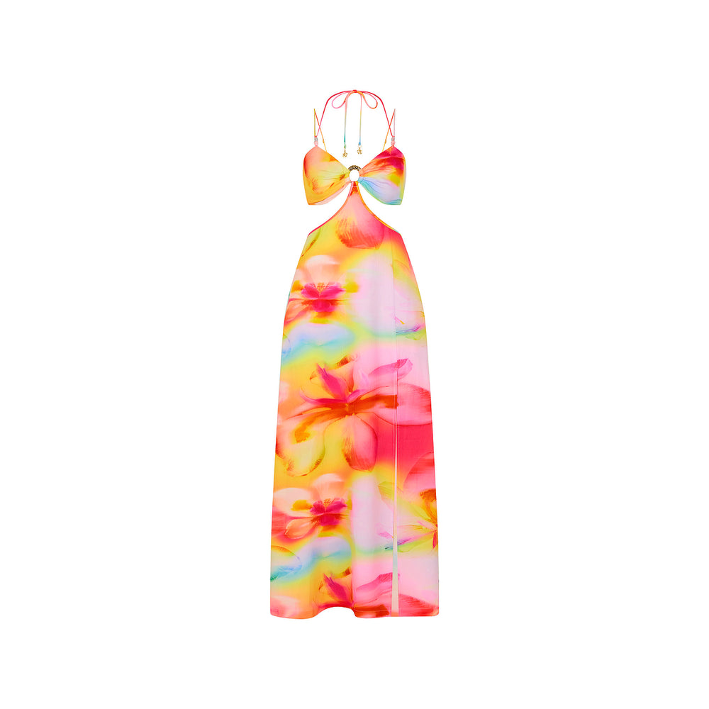 Kulani Kinis Maxi Dress in Pink, Yellow - size M Kulani Kinis Maxi Dress in Pink, Yellow - size M