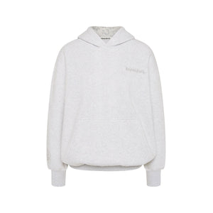 Embroidered Hoodie - Silver Stone