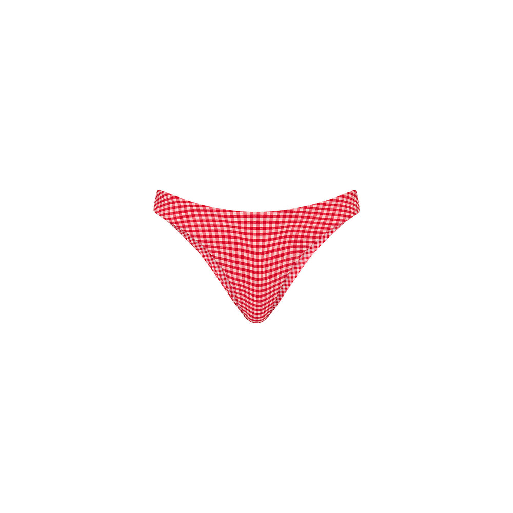 Minimal Full Coverage Bikini Bottom - Strawberry Siesta
