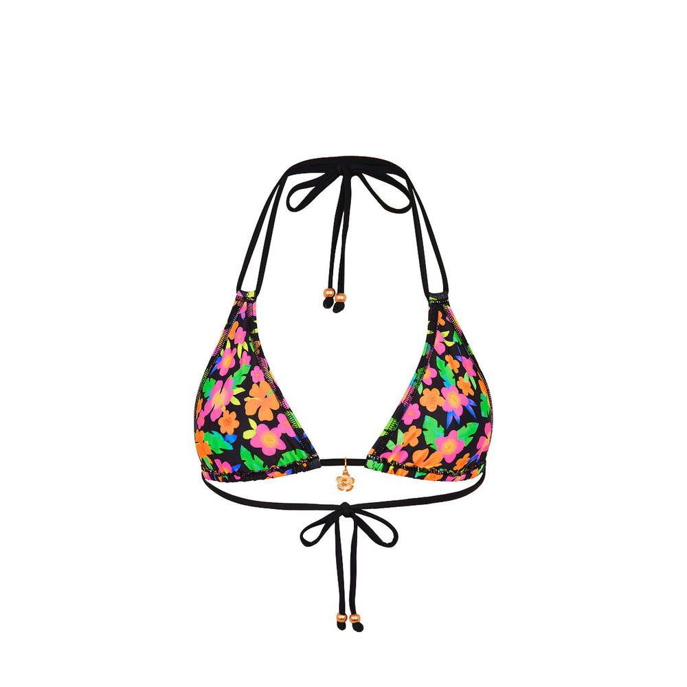 Simple Strap Halter Bikini Top - Midnight Glow