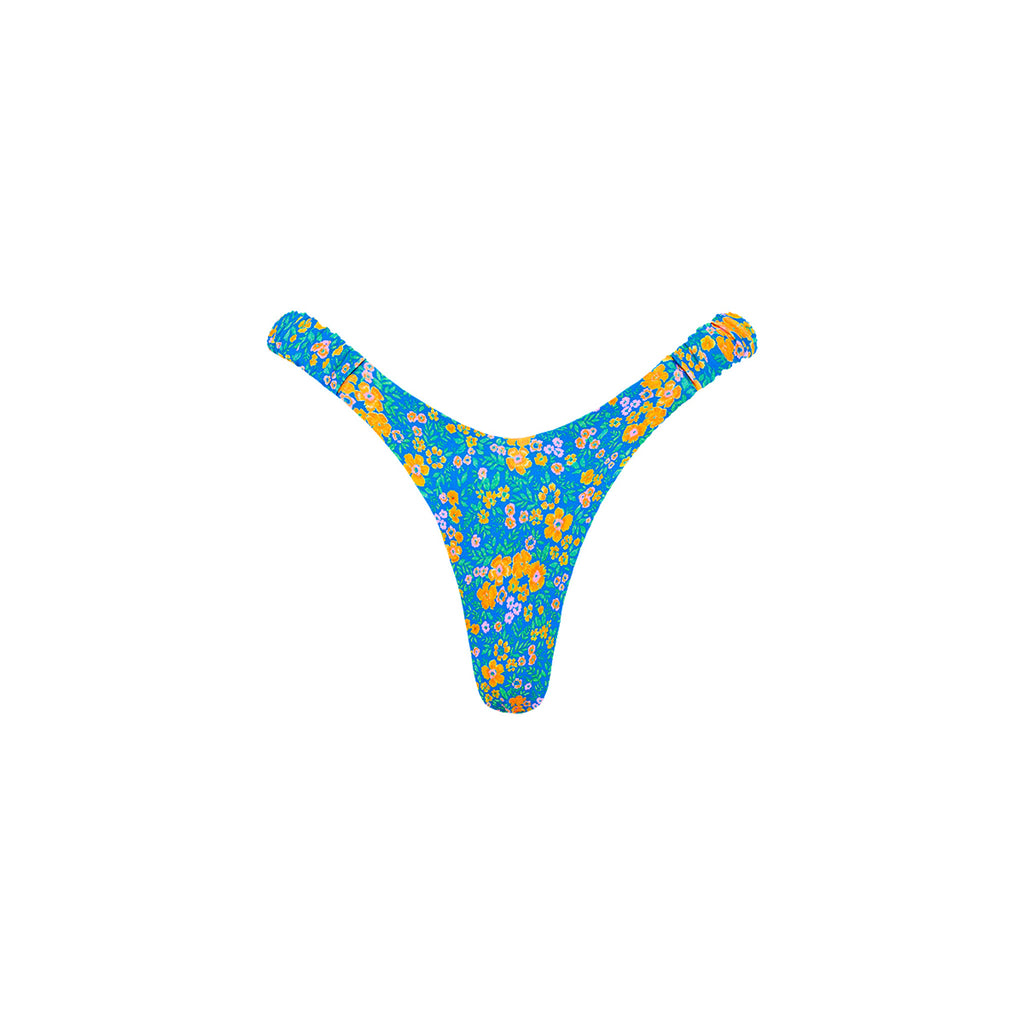 Retro Y Thong Bikini Bottom - Ocean Potion