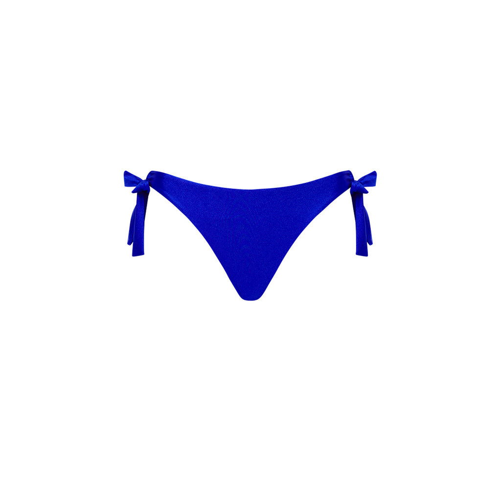 Cheeky Bow Tie Side Bikini Bottom - Malibu Blue