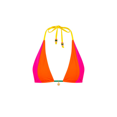 Splice Triangle Bikini Top - Passionfruit Punch