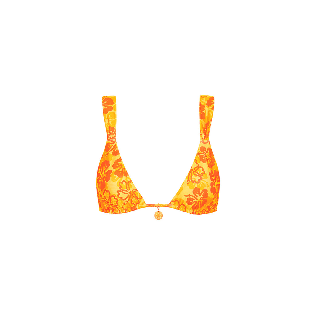Slide Bralette Bikini Top - Tangerine Dreams