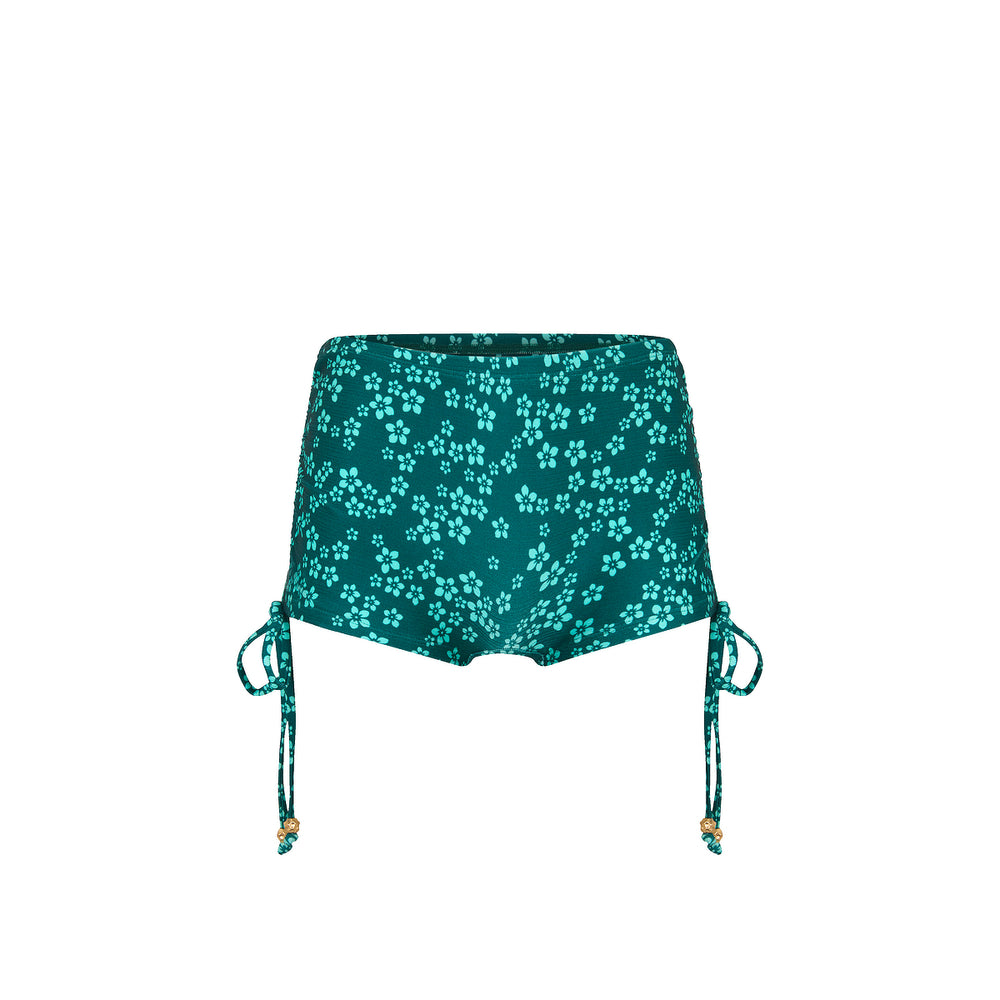 Ruched Tie Cheeky Swim Short - Moonkiss