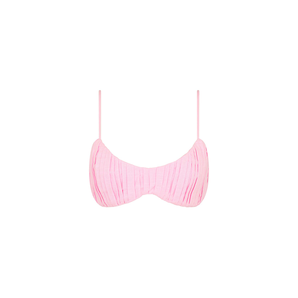 Ruched Bralette Top - Pocket Pink
