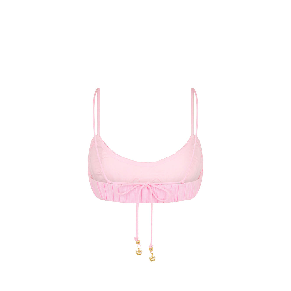 Ruched Bralette Top - Pocket Pink