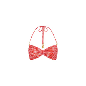 Twist Front Crop Top - Strawberry Siesta