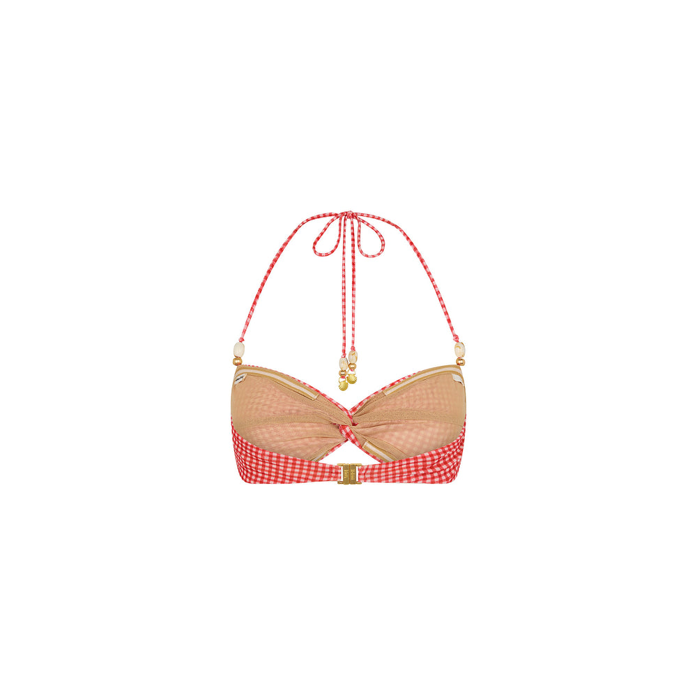 Twist Front Crop Top - Strawberry Siesta