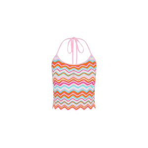 Backless Knit Tank - Sunset Wave