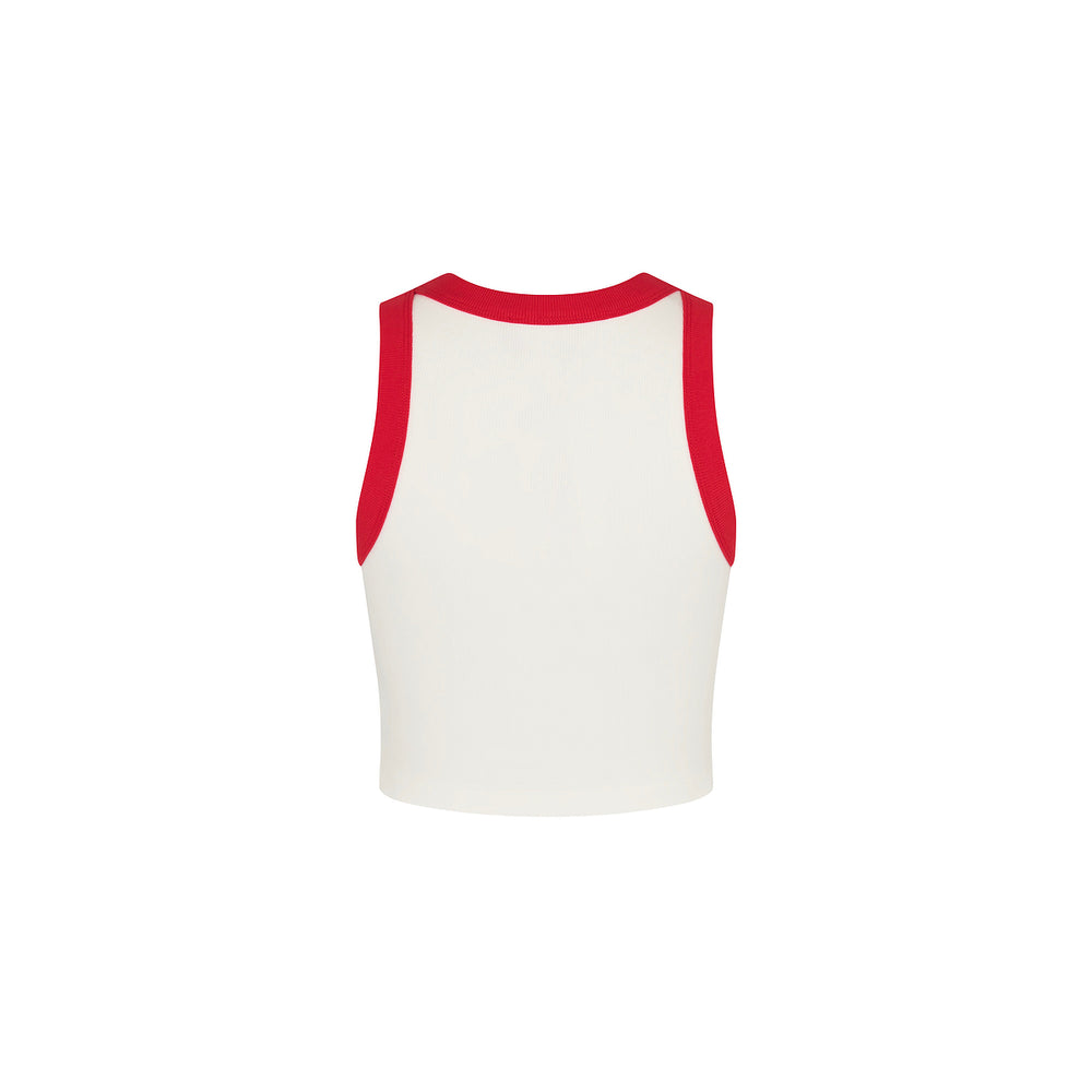 Printed Crop Bind Tank - Sugar Spritz