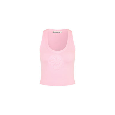 Embossed Knit Tank - Pocket Pink