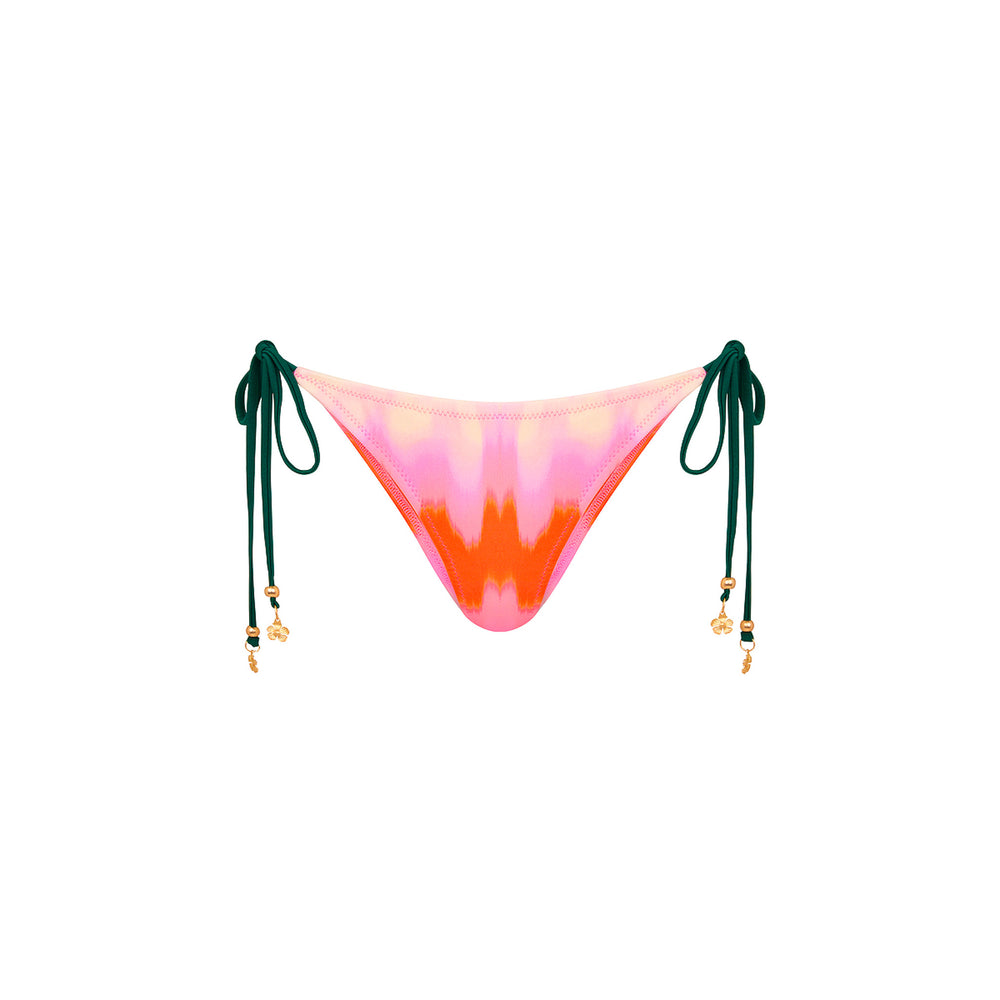 Full Coverage Tie Bikini Bottom - Strawberry Vanilla