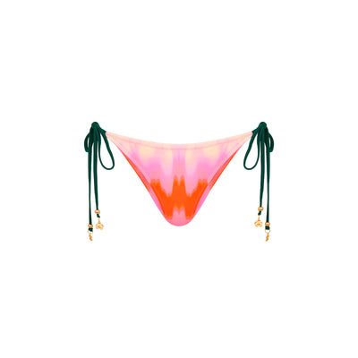 Full Coverage Tie Bikini Bottom - Strawberry Vanilla
